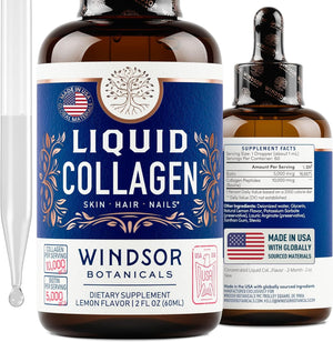 Liquid Biotin for Hair Growth Collagen - Biotin Liquid 10,000Mcg Collagen 5,000Mcg Extra Strength Liquid - Liquid Collagen and Biotin Drops for Hair Growth - Biotin and Collagen Drops for Women - 2Oz