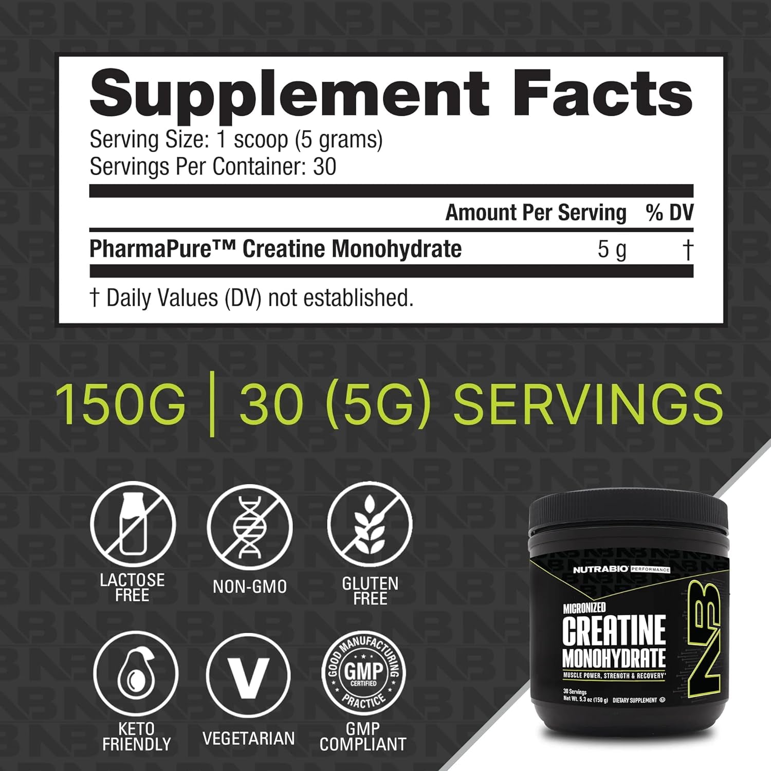 Nutrabio Creatine Monohydrate, Unflavored, 150G and Whey Protein Isolate, Ice Cream Cookie Dream, Supplement Bundle - Muscle Energy, Lean Muscle Growth, Recovery, and Strength