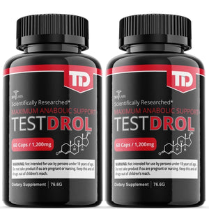 Testdrol - Male Virility - 2 Bottles - 120 Capsules 