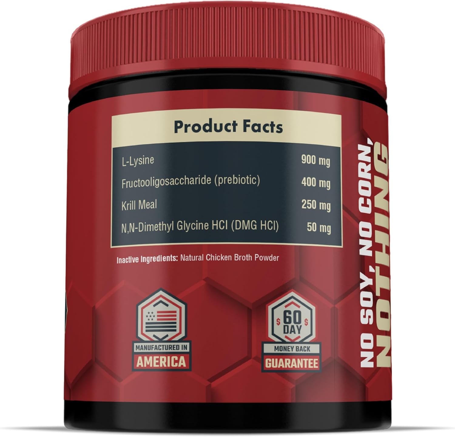 L-Lysine for Cats and Kittens - 900 Mg L Lysine Powder for Cats for Immunity & Respiratory Support - Cat Supplement with L-Lysine, Prebiotics, Krill, & DMG for Immune System, Eye Health & Sneezing