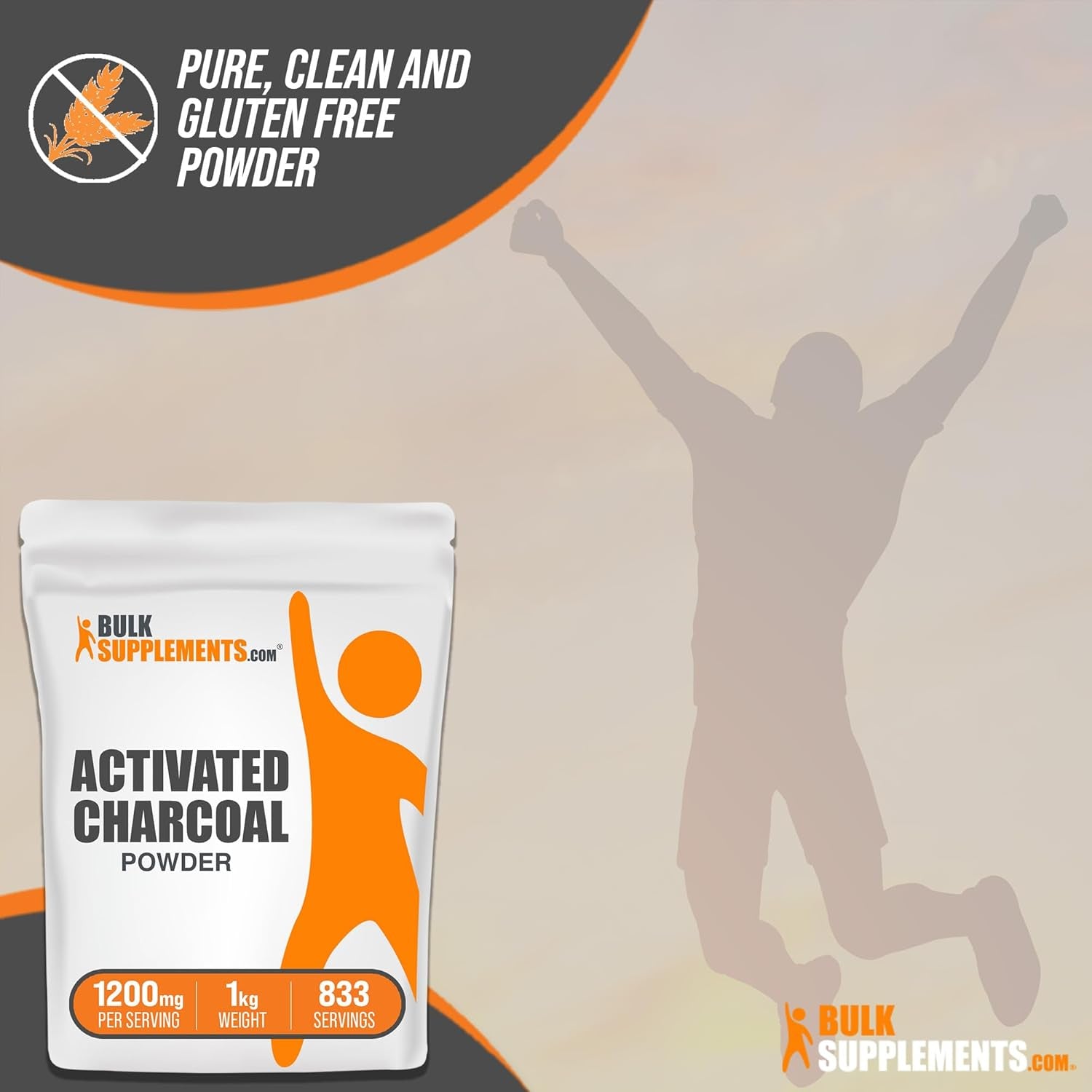 Bulksupplements.Com Activated Charcoal Powder - from Coconut Charcoal, Charcoal Powder for Teeth Whitening - Vegan & Gluten Free - 1200Mg per Serving, 1Kg (2.2 Lbs) (Pack of 1) 