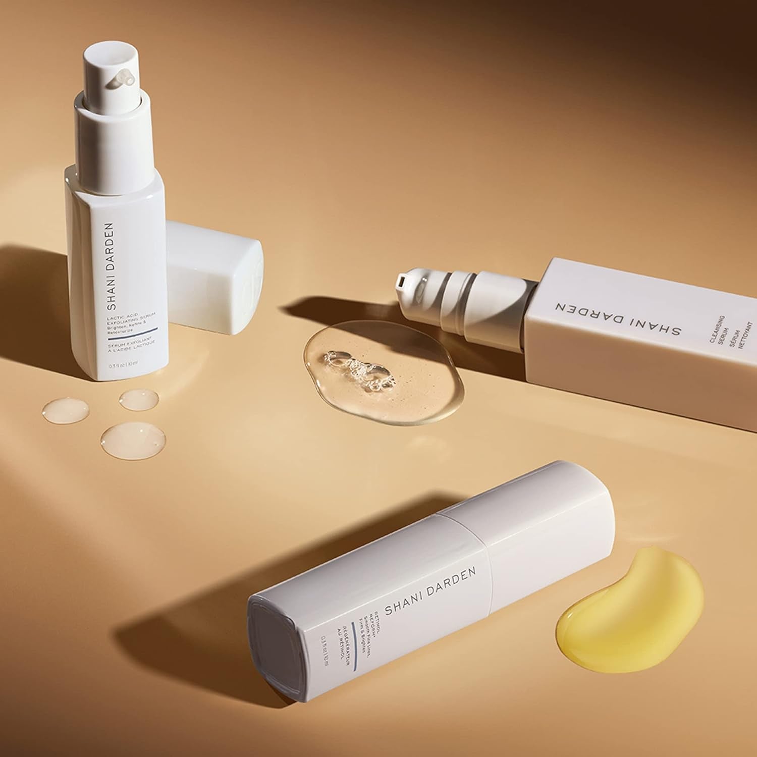 SHANI DARDEN SKINCARE Starter Set, Travel Size Cleansing Serum, Retinol Reform Anti-Aging Serum and Lactic Acid Face Serum for the Appearance of Glowing and Smooth Skin (3 Pack) 