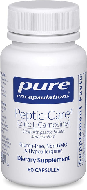 Peptic-Care - Zinc-L-Carnosine - Gut Health & Antioxidant Supplement - Supports Gastric Health* - Vegan & Gluten-Free - 60 Capsules
