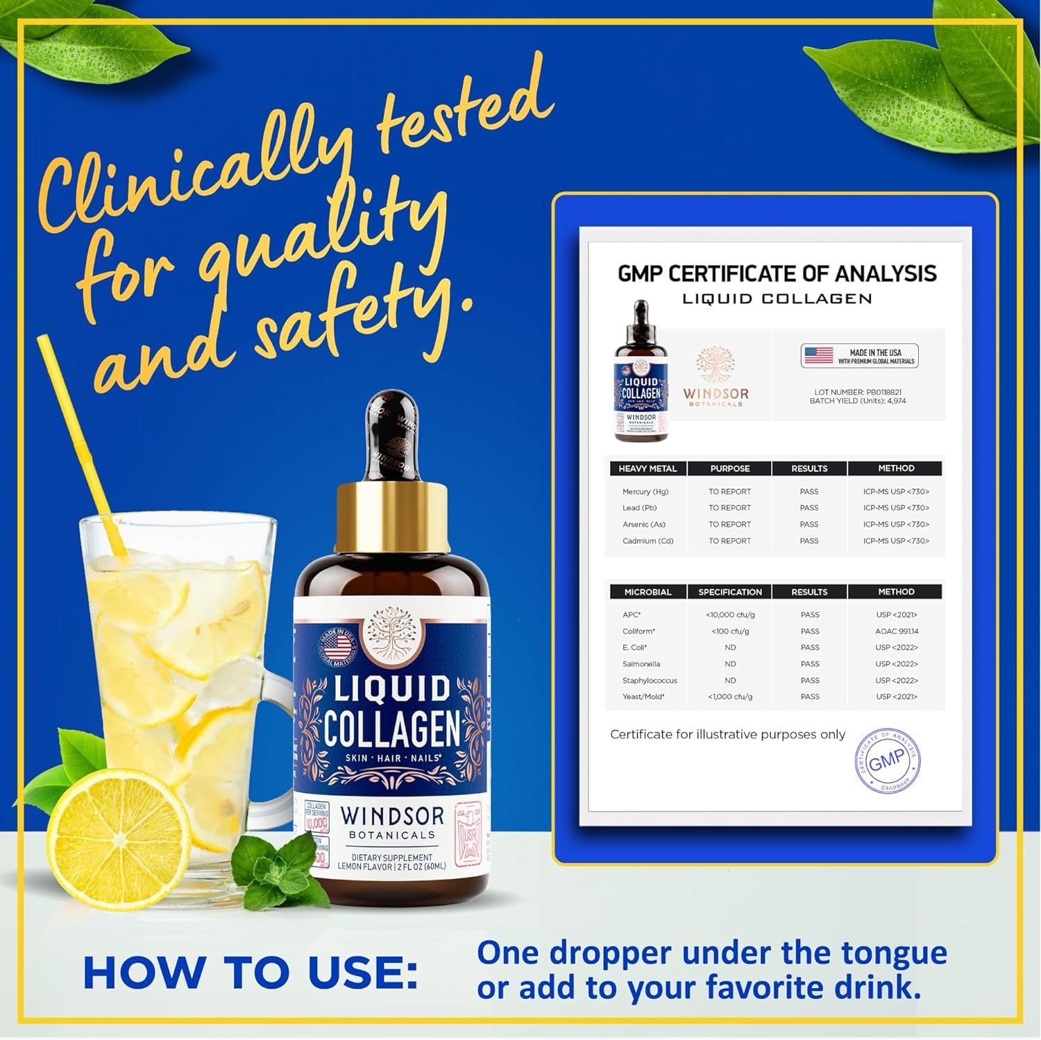 Liquid Biotin for Hair Growth Collagen - Biotin Liquid 10,000Mcg Collagen 5,000Mcg Extra Strength Liquid - Liquid Collagen and Biotin Drops for Hair Growth - Biotin and Collagen Drops for Women - 2Oz