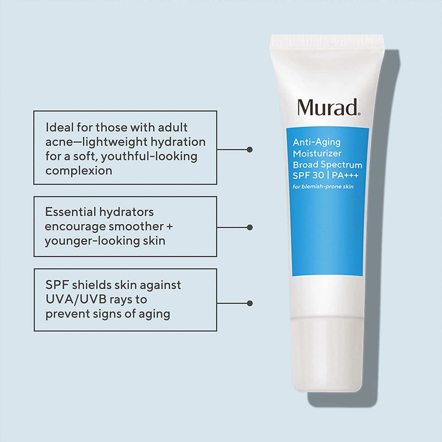 Murad Anti-Aging Moisturizer Broad Spectrum SPF 30 (UPDATED PACKAGING) | Grease-Free Face Moisturizer for Women & Men - Anti-Aging Face Cream with SPF, 1.7 Fl Oz 