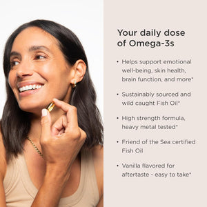 Jshealth High Strength Fish Oil Supplements - Omega 3 Fish Oil - Made with Wild-Caught Fish - Omega 3 Supplement, 60 Capsules