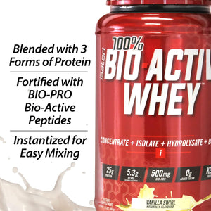 Isatori Bio-Gro Vanilla Ice Cream (60 Servings) & Bio-Active Whey Protein Powder Unflavored (30 Servings)