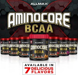 ALLMAX Nutrition AMINOCORE BCAA Powder, 8.18 Grams of Amino Acids, Intra and Post Workout Recovery Drink, Gluten Free, Sweet Tea, 945 G