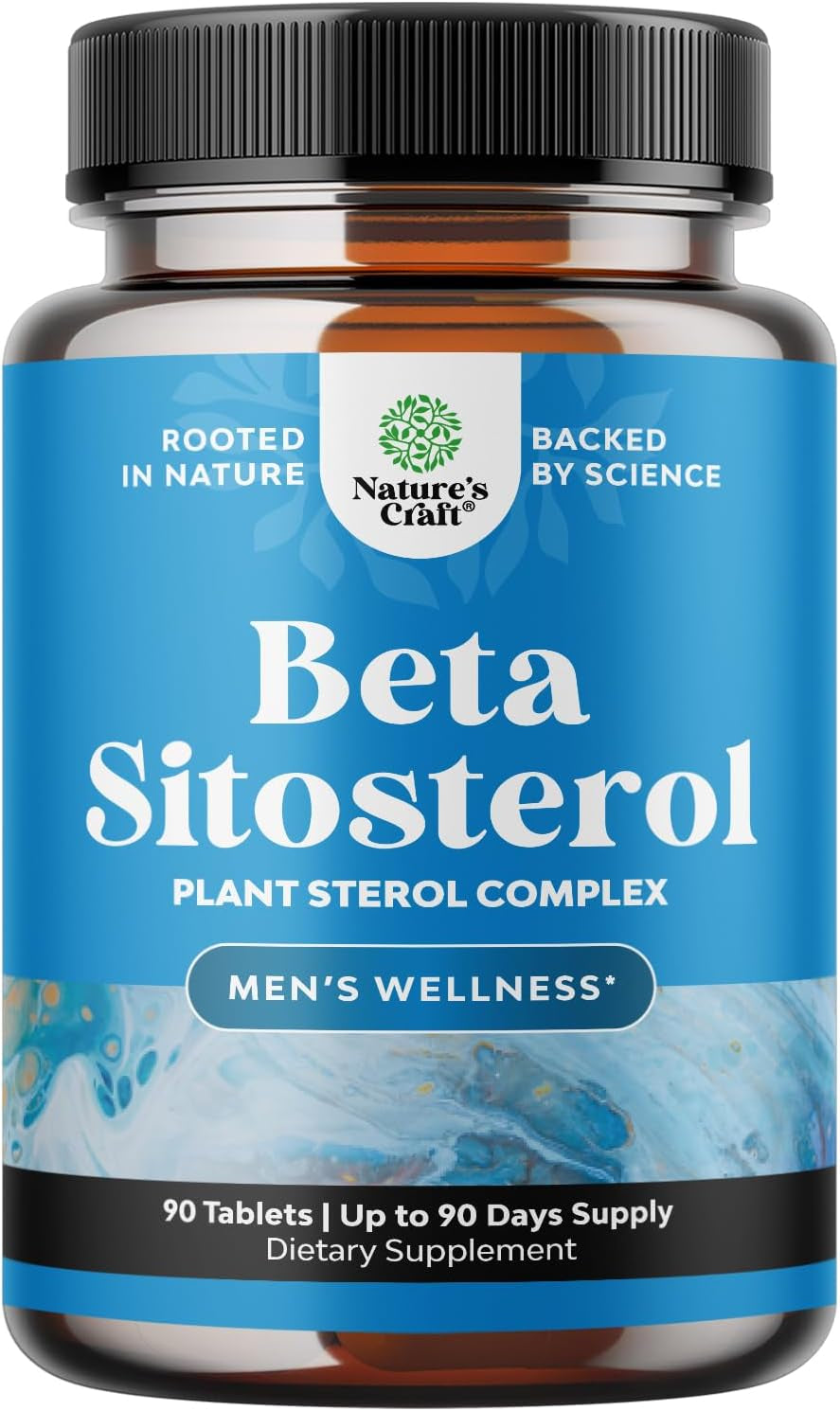 Plant Sterols Complex with Beta Sitosterol - 500Mg Beta-Sitosterol Sterols and Stanols Supplement for Prostate Support - Prostate Health Supplement 