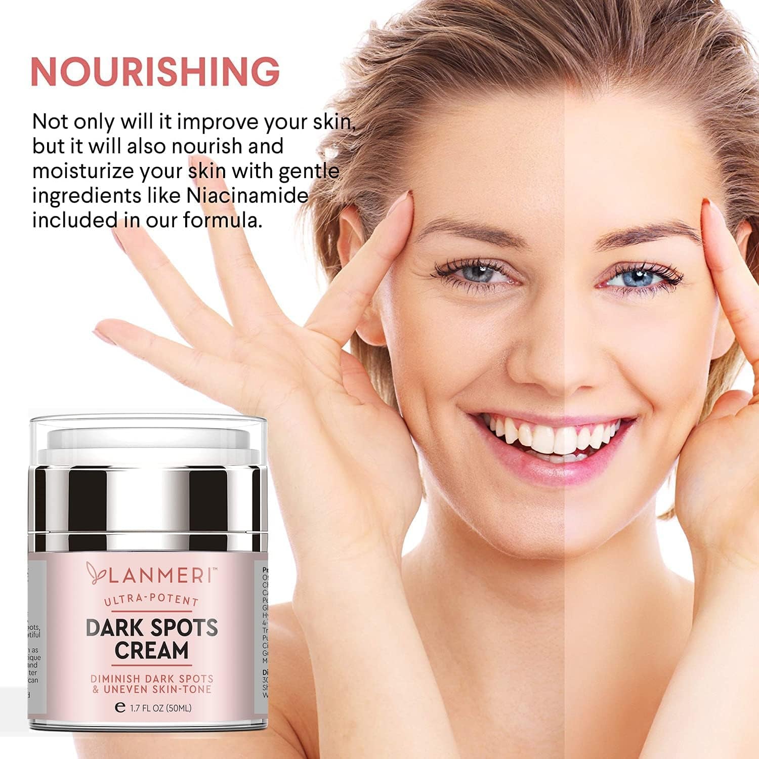 Lanmeri Dark Spot Corrector: Dark Spot Remover for Face and Body - Dark Spot Corrector for Face – Suitable for All Skin Types - Dark Spot Remover for Women and Men (1.7 FL OZ)
