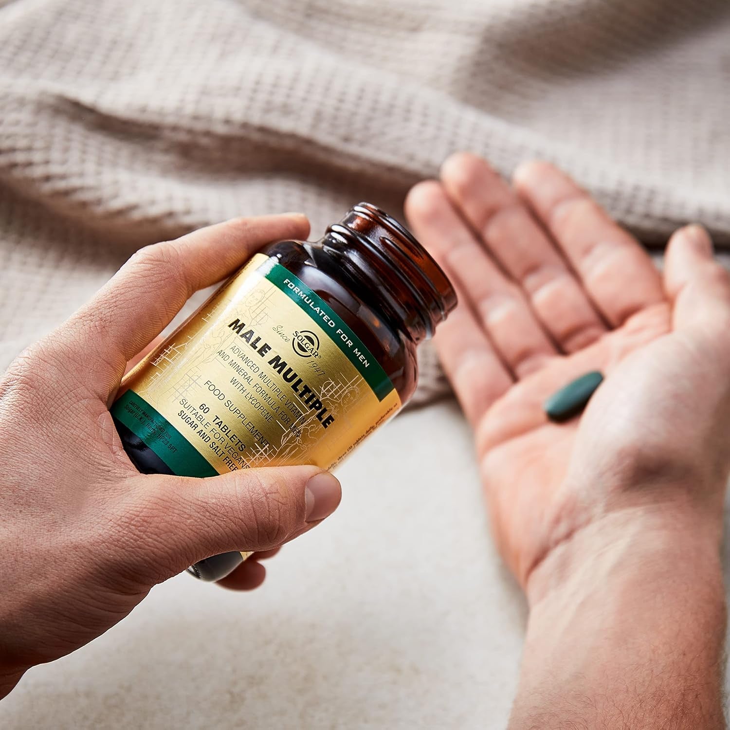 Solgar Male Multiple - 120 Tablets - Multivitamin, Mineral & Herbal Formula for Men - Vegan, Gluten Free & Dairy Free - 40 Servings 