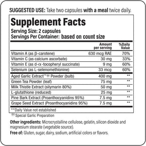 Kyolic Aged Garlic Extract Formula 105, Detox and Anti-Aging, 100 Capsules (Packaging May Vary)