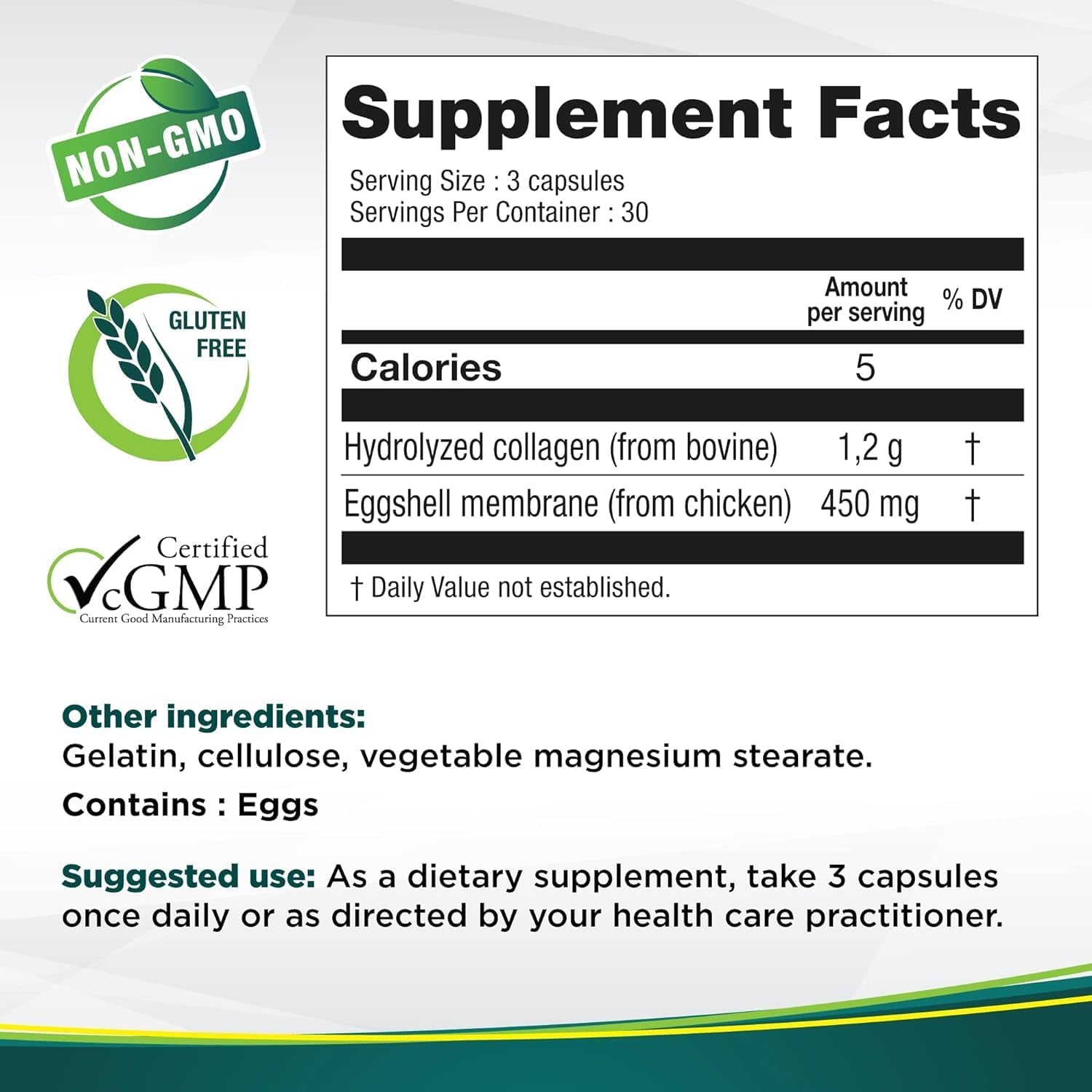 Collagen & Natural Eggshell Membrane | Achieve Rapid Joint Relief in as Little than Just 5 Days| Patented Hydrolyzed Collagen Joint Support Supplement Joint & Mobility 90 Capsules