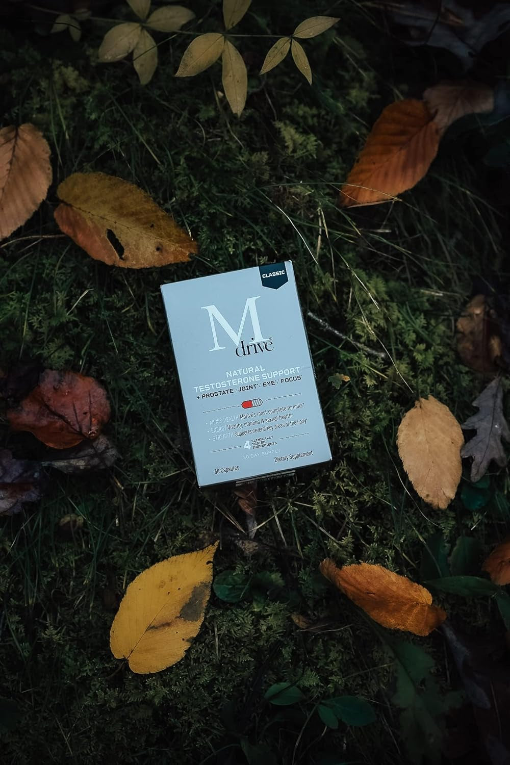 Mdrive Classic Testosterone Booster for Men, Support Healthy Prostate, Eyes, Joint, Energy, Stress Relief, KSM-66 Ashwagandha, Beta-Sitosterols, 60Ct.