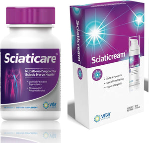 Vita Sciences Ultimate Sciatic Nerve Support Bundle Sciatica Nerve Soothing Supplement and Sciatica Cream