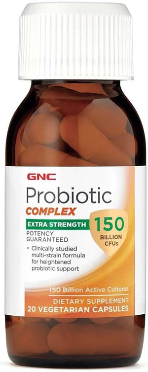 GNC Probiotic Complex Extra Strength with 150 Billion Cfus, 20 Capsules, Daily Probiotic Support 