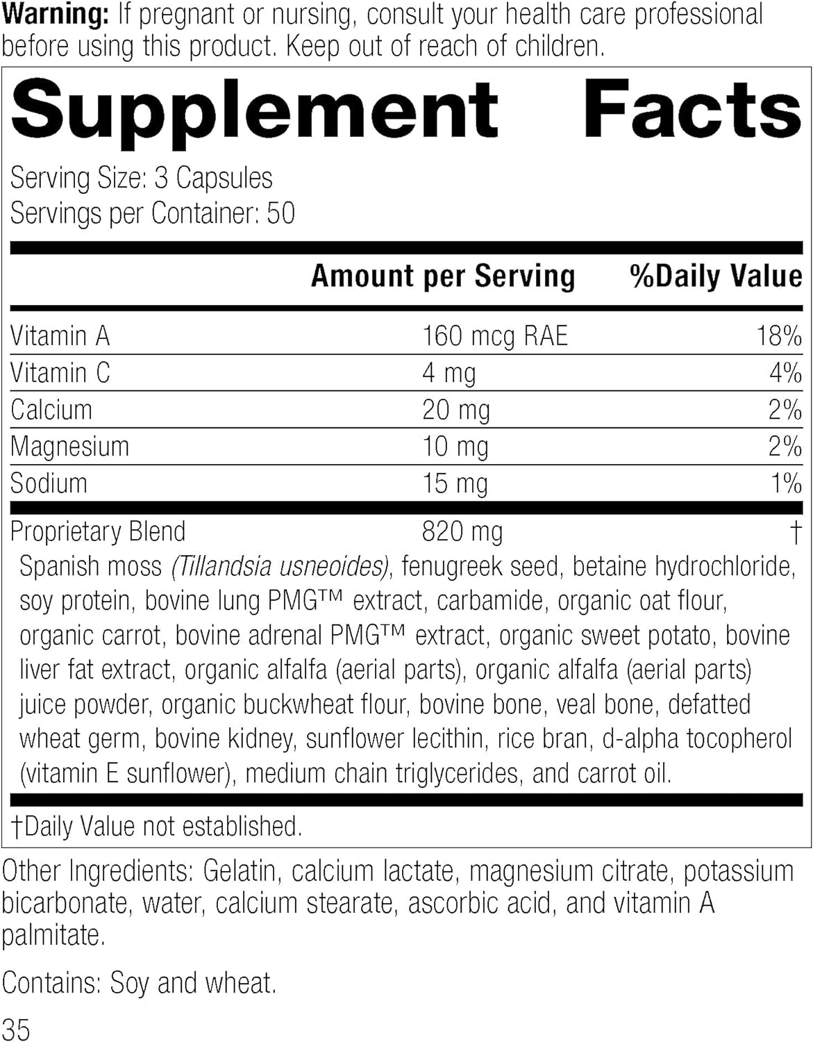 Standard Process Allerplex - Lung Health Support Supplement - Dietary Supplement with Vitamin a & Pneumotrophin PMG - Support Healthy Mucous Membranes - Supports Seasonal Challenges - 150 Capsules