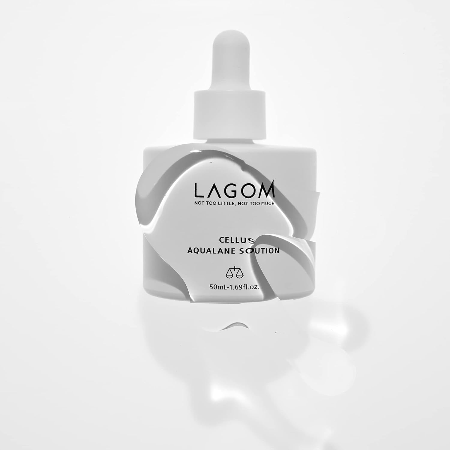 LAGOM Cellus Aqualane Solution Vegetable Squalane Essence Serum Natural Morning Face Texture Firmer Aquatide Tocopherol Enhancing Formula Sensitive Oily Dry Wrinkle Aging Skin 50Ml 1.69Oz 