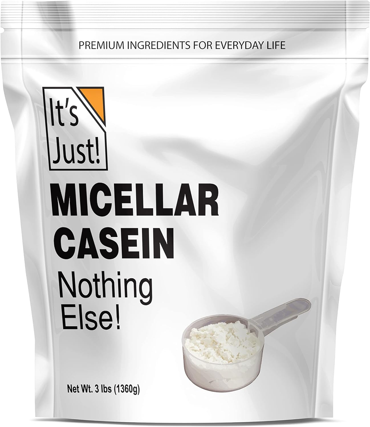 It'S Just! - 100% Casein Protein Powder, Made in USA, No Added Flavors or Sweeteners (Unflavored, 5 Pound (Pack of 1))