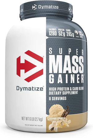 Dymatize Super Mass Gainer Protein Powder 52G Protein 1280 Calories 6 Pound Gourmet Vanilla & Rich Chocolate (Pack of 2)