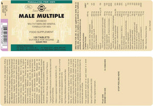 Solgar Male Multiple - 120 Tablets - Multivitamin, Mineral & Herbal Formula for Men - Vegan, Gluten Free & Dairy Free - 40 Servings 