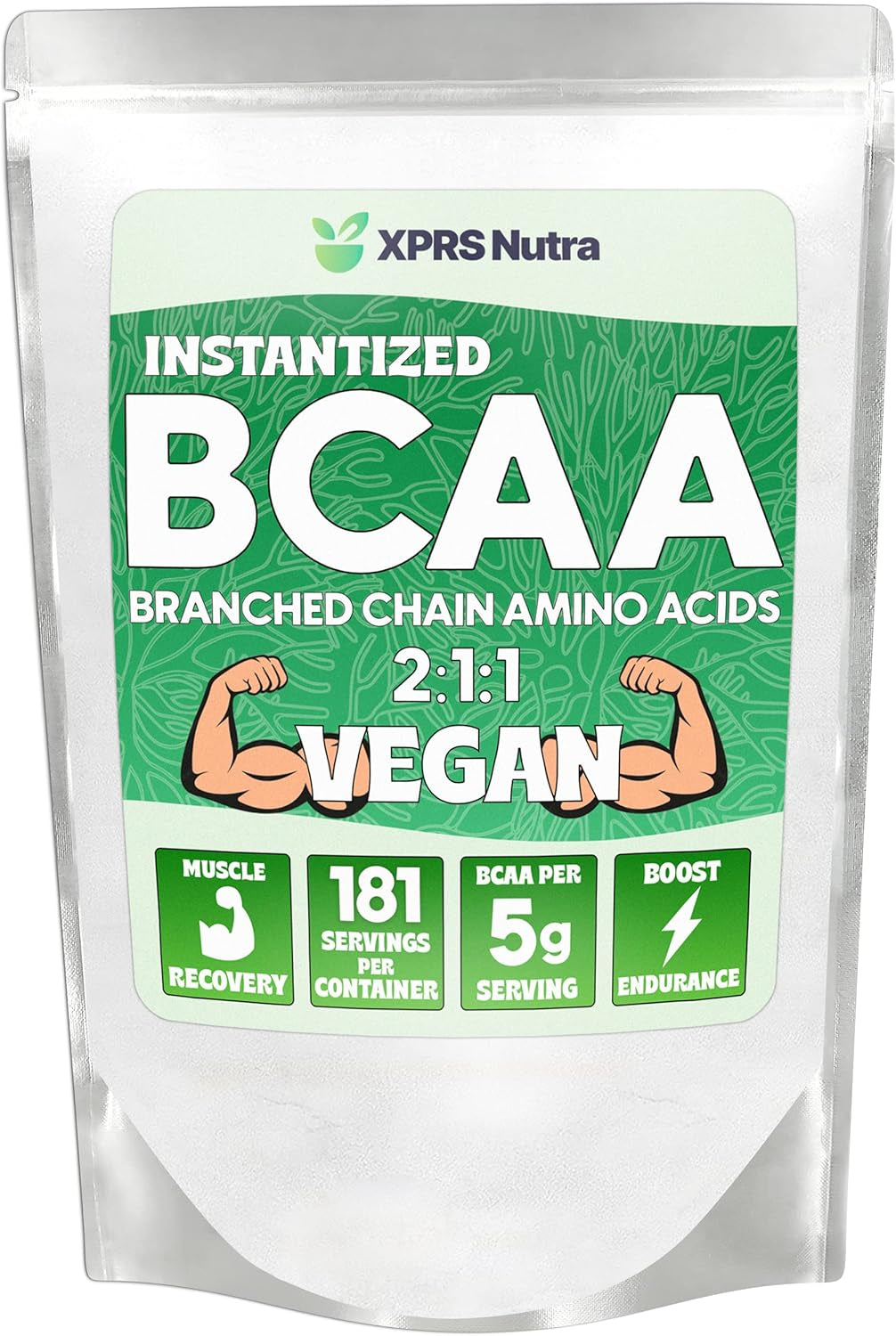 XPRS Nutra BCAA Powder - Amino Acids Supplement for Men - Unflavored BCAA Workout Supplements - Gym Supplements for Men - Amino Acids Supplement for Women for Gym Post Workout Recovery (2 Pounds)