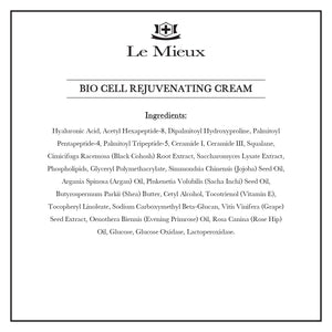 Le Mieux Bio Cell Rejuvenating Cream - Triple Peptide Facial Moisturizer with Hyaluronic Acid, Squalane & Rose Hip, Night & Day Cream for Face & Neck, No Parabens or Sulfates (1.75 Oz / 52 Ml)