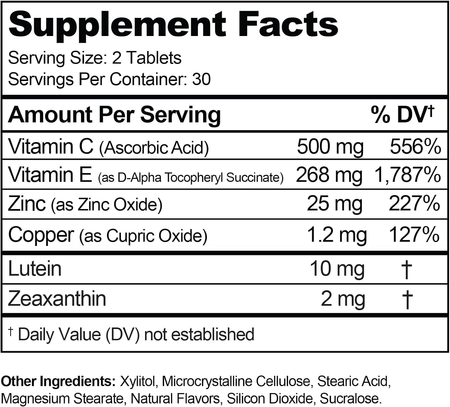Visual Advantage® Macular Support Chewables – AREDS 2 Vitamins for Healthy Eyes – Great Tasting Tropical Flavored Chewable Tablets – 3 Month Supply (180) 