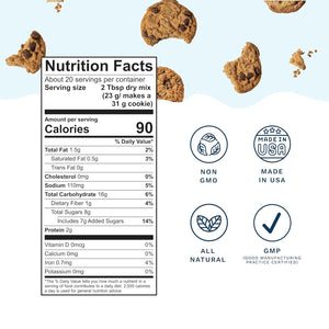 Lactation Cookies Mix - Oatmeal Breastfeeding Cookie Supplement Support for Breast Milk Supply Increase with Flax Seed and Brewers Yeast (Chocolate Chip) 15Oz