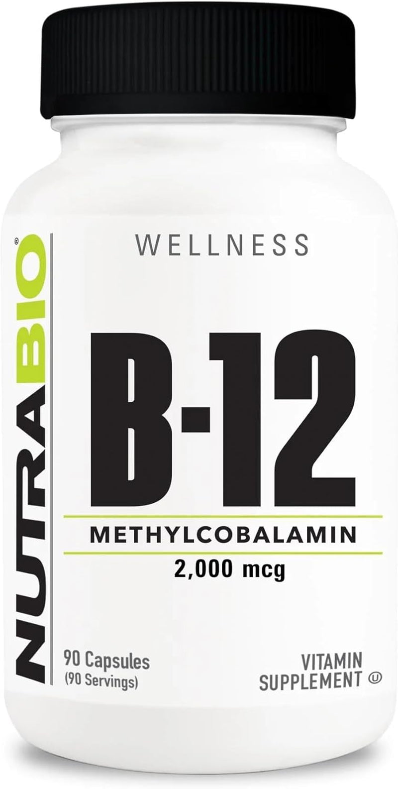 Nutrabio Methyl B-12 Vitamin Supplement, 2000Mcg – Promotes Cellular Health and Wellness, 90 Vegetable Capsules 