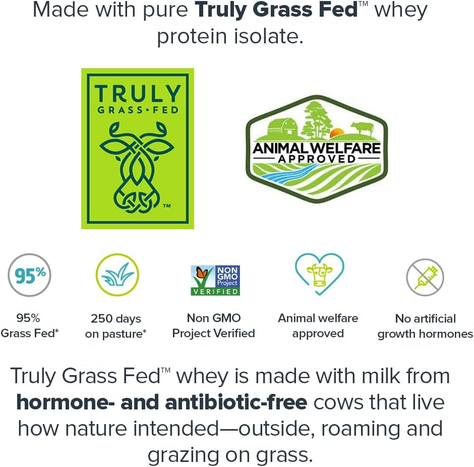 LEGION Whey+ Unflavored Whey Isolate Protein Powder from Grass Fed Cows - Low Carb, Low Calorie, Non-Gmo, Lactose Free, Gluten Free, Sugar Free, All Natural Whey Protein Isolate, 30 Servings… 