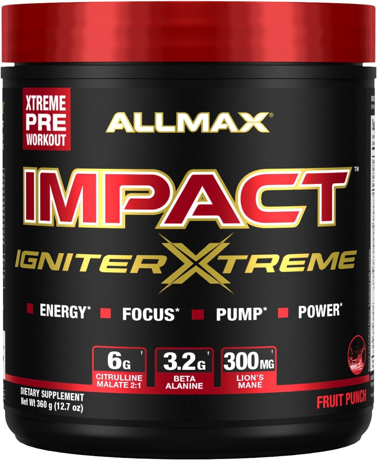 ALLMAX Nutrition - Impact Igniter Extreme Pre Workout Powder - with Citrulline Malate, Beta - Alanine, Caffeine, Taurine, And, Betaine Anhydrous ( 
