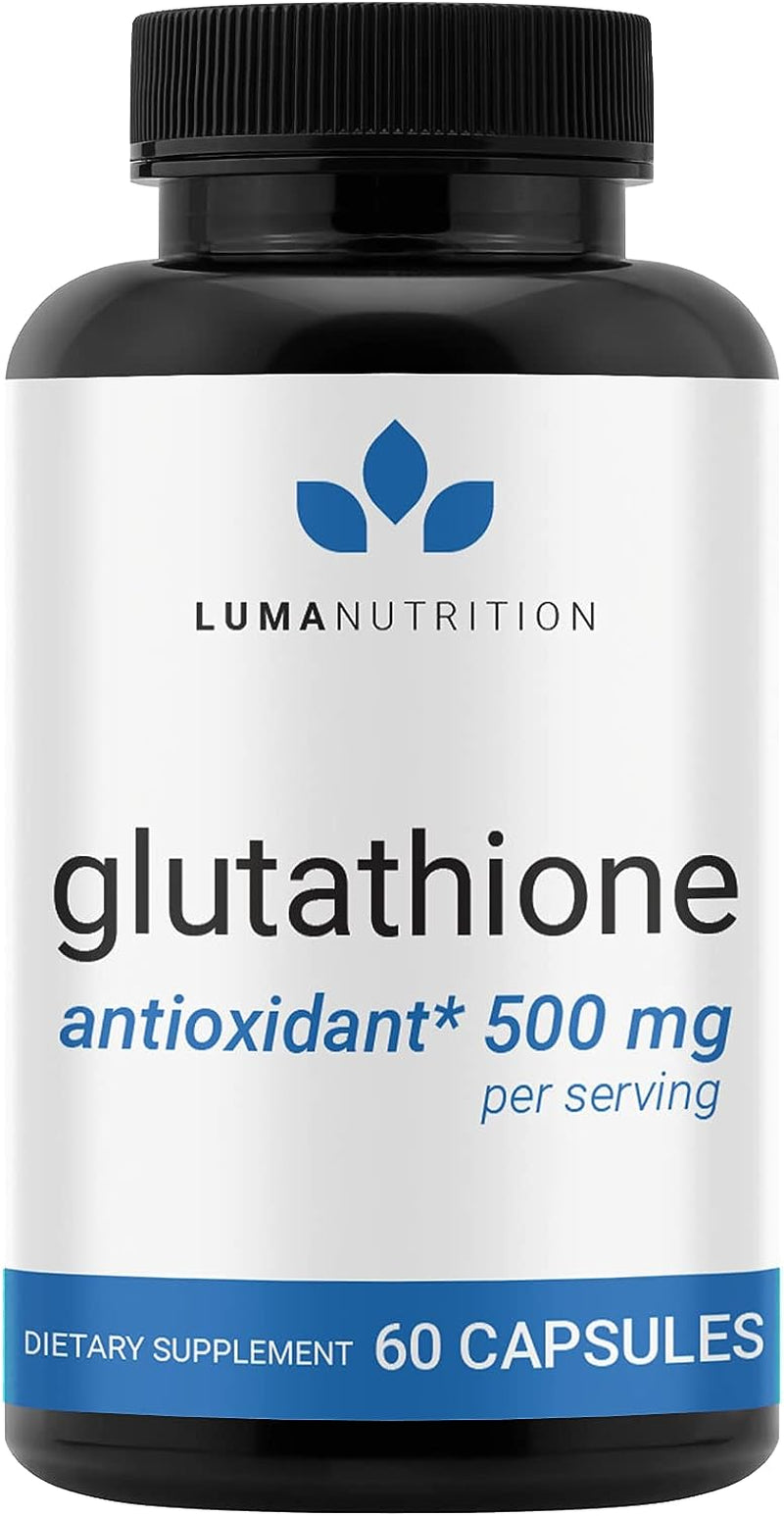 Premium Glutathione - Reduced Glutathione 500Mg - Glutathione Supplement - L-Glutathione - Antioxidant Support - Liver Support - 60 Capsules