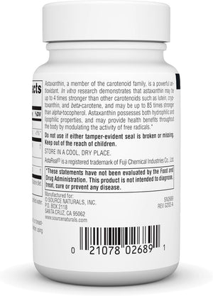 Source Naturals Astaxanthin, Antioxidant Carotenoid, 12Mg - 30 Softgels