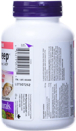 Webber Naturals Super Sleep Melatonin plus L-Theanine & 5-HTP, 90 Soft-Melt Tablets (1)