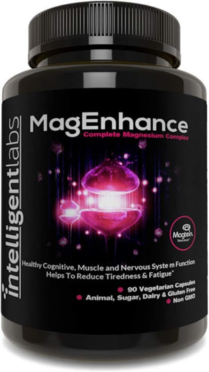 Magenhance Magtein® Magnesium Complex Supplement Magnesium L-Threonate with Magnesium Glycinate and Taurate by Intelligent Labs, 90 Capsules