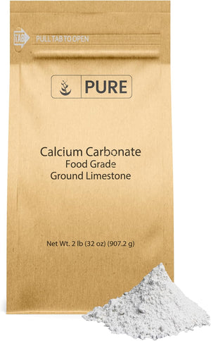 Pure Original Ingredients Calcium Carbonate (2 Lb) Dietary Supplement, Food Preservative, Acid Neutralizer