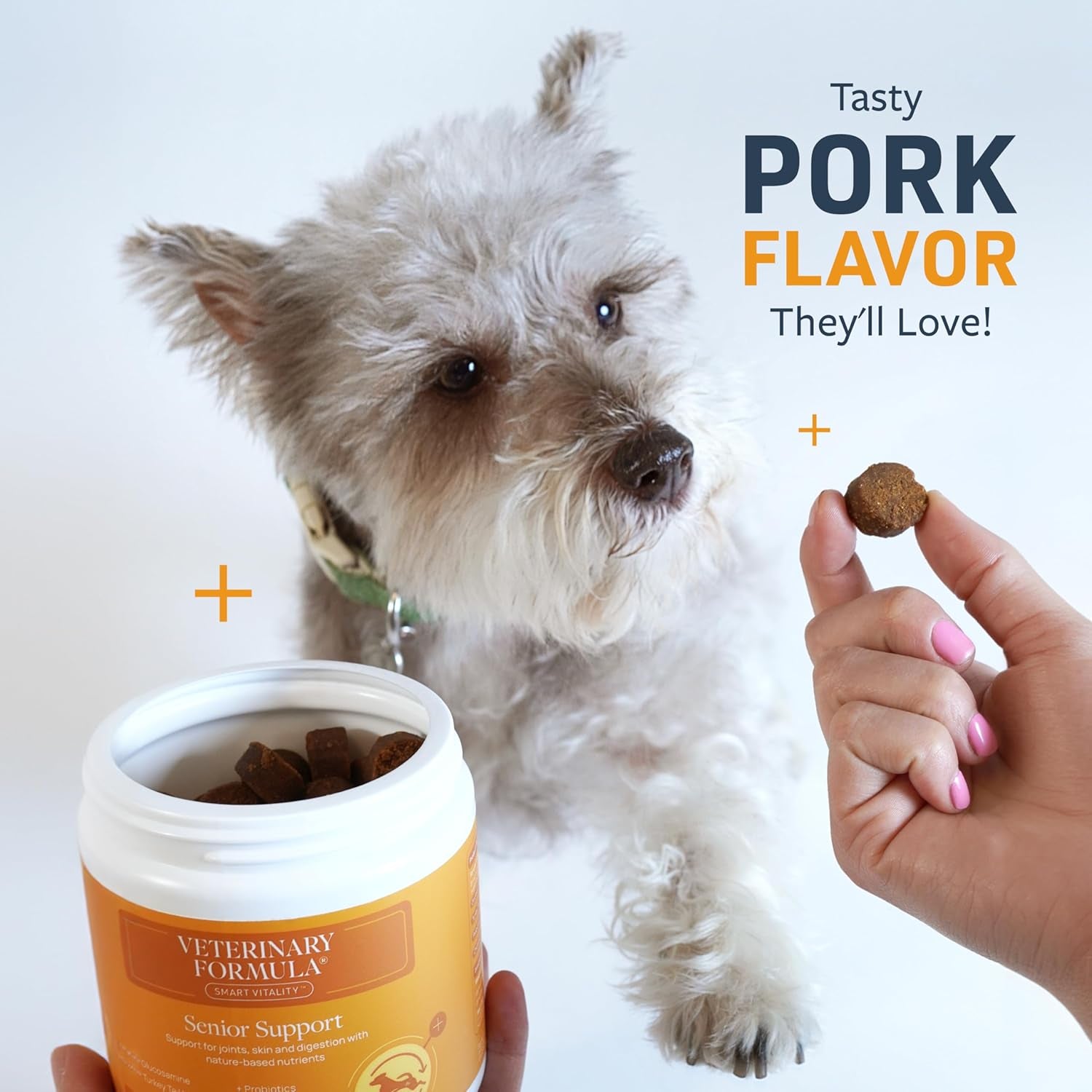 Veterinary Formula Smart Vitality Senior Support Supplement for Dogs - Soft Chews, 100Ct - Support Healthy Joints, Skin, Gut, and Immunity with Glucosamine Chondroitin for Dogs 