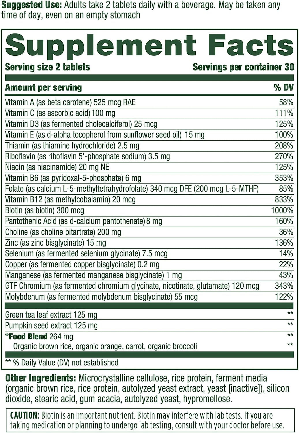 Megafood Men'S 55+ Advanced Multivitamin for Men - Doctor-Formulated -Choline, Vitamin D, Vitamin B12 – plus Real Food – Brain Health Supplement for Adults & Immune Support - 60 Tabs (30 Servings)