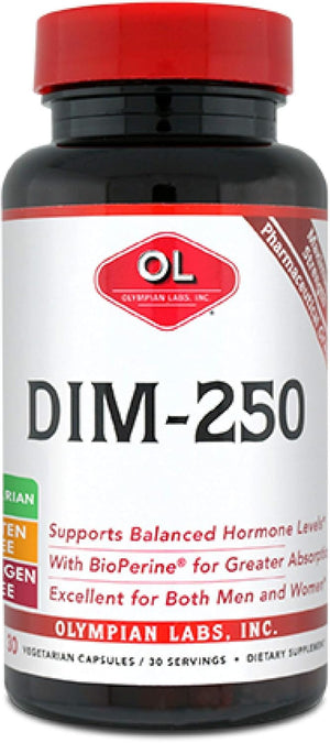 Olympian Labs DIM Supplement 150Mg - DIM Diindolylmethane 30 Capsule Supply of DIM for Estrogen Balance, Hormone Menopause Relief, Acne Treatment, PCOS, Bodybuilding