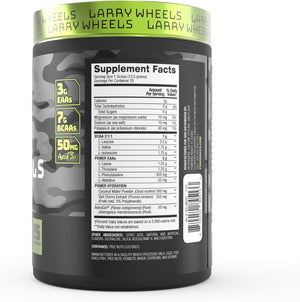 Larry Wheels' Essential Amino Acids EAA Powder - Tropical Punch - Pre, Intra & Post Workout Drink - BCAA Powder for Men & Women, EAA + BCAA + Hydration. Advanced Formula with Astragin.