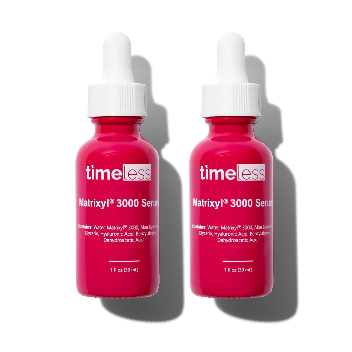 Timeless Skin Care Matrixyl 3000 Serum - Personal Care Face Serum Supports Hydration - Matrixyl Serum with Hyaluronic Acid - Fragrance-Free Serum for Skin Care - 1 Oz (Pack of 2)