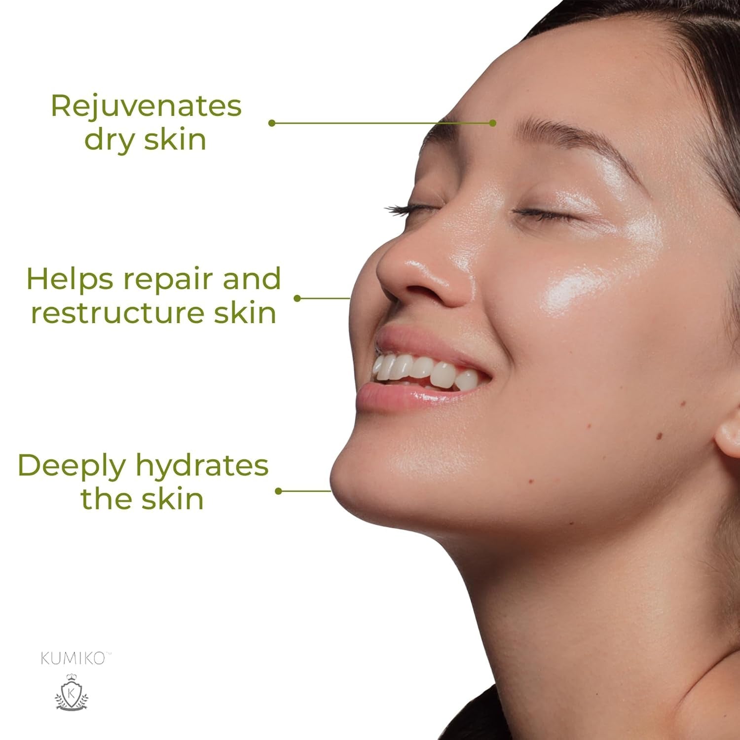 KUMIKO Ultimate Age Defying Matcha Revitalizing Facial Ampoule for Men and Women - Facial Serum Hydrates & Plumps Skin - Defend, Restore and Rejuvenate All Skin Types with Vitamin C - 5 Vials