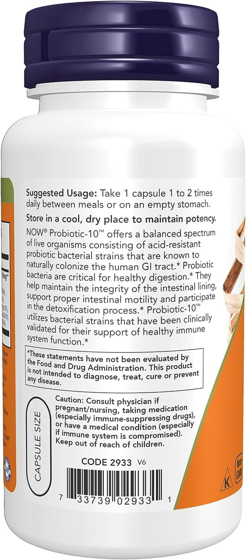 NOW Foods Probiotic-10, 50 Billion, 150 Vcaps (50X3)