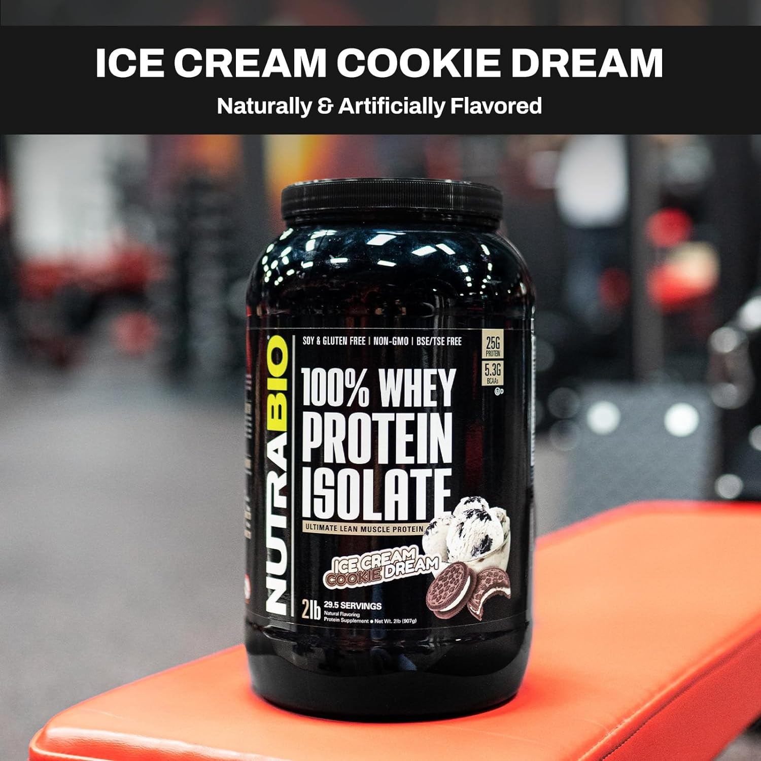 Nutrabio Creatine Monohydrate, Unflavored, 150G and Whey Protein Isolate, Ice Cream Cookie Dream, Supplement Bundle - Muscle Energy, Lean Muscle Growth, Recovery, and Strength