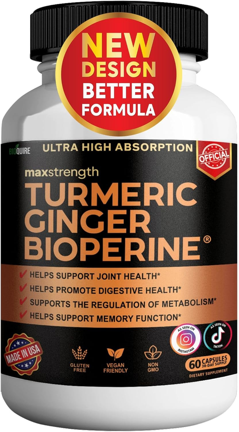 Ultra High Absorption Turmeric Ginger with Bioperine, 60 Veggie Capsul ...