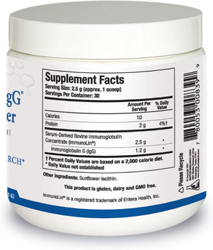 Immuno-Gg SBI Powder Easy-To-Mix Powder Formula, Ultimate Igg, Complete Gut Health and Immune Support, Dairy Free, Immunoglobulin Concentrate 2.6 Oz