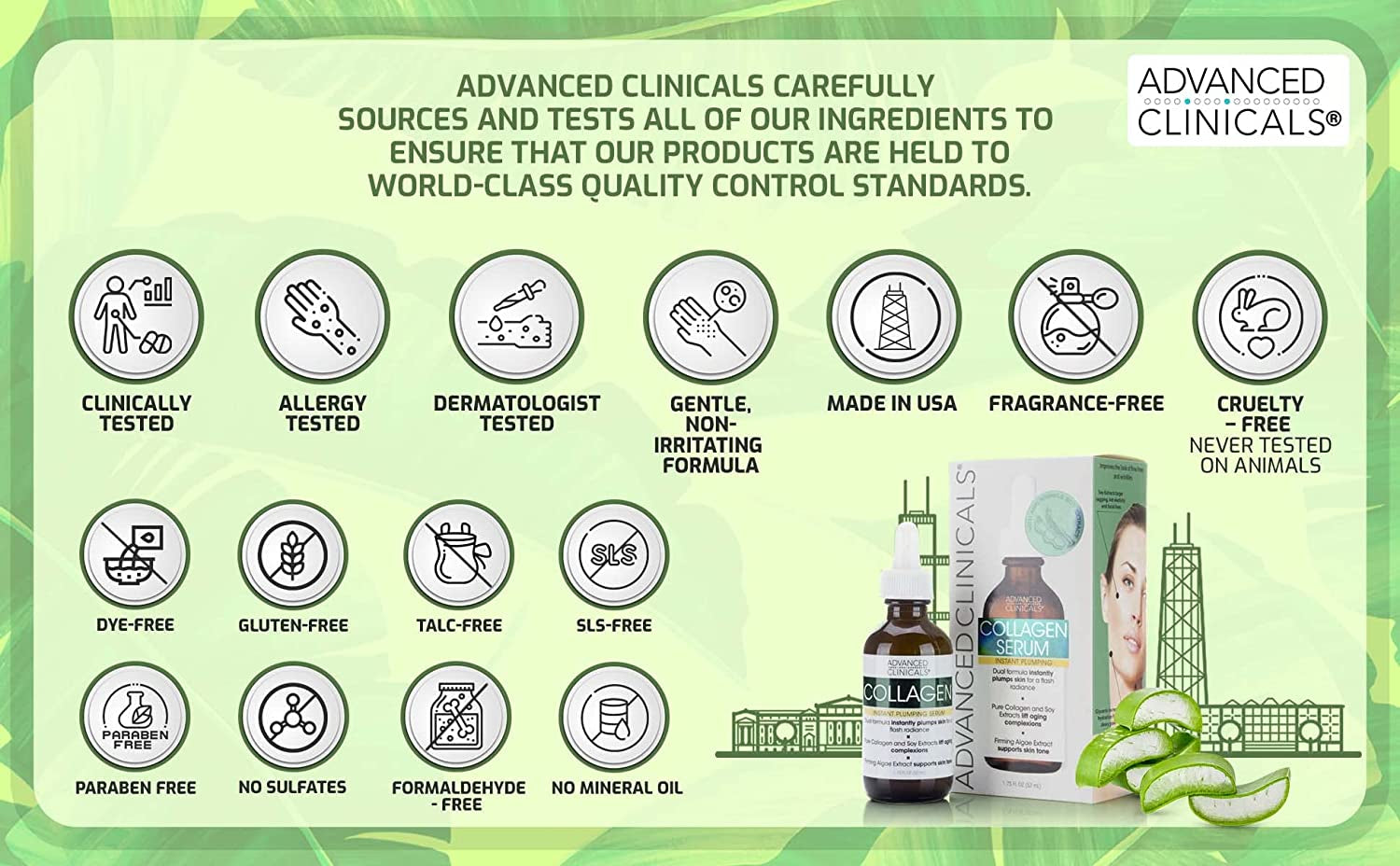Advanced Clinicals Tea Tree Oil Serum for Face + Vitamin C Serum + Exfoliating 10% Glycolic Acid Serum Skincare Set | Face Serum for Women | anti Aging Serums to Brighten, Exfoliate, & Hydrate, 3-Set