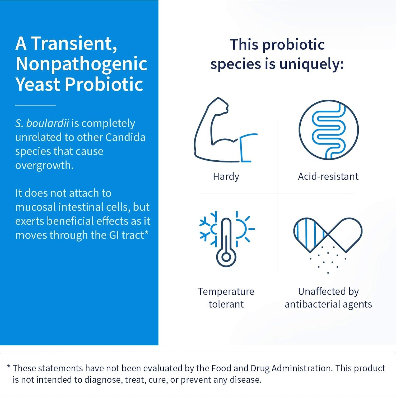 Klaire Labs Pure Saccharomyces Boulardii Powder - Probiotic Supplement to Support Healthy Yeast Balance - Digestive + Immune Support - Hypoallergenic - Double Scoop for Kids & Adults (4.48Oz) 