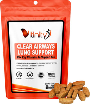 Lung Cleanse & Respiratory Support Supplement-Natural Lung Health Complex-Lung Detox for Those with Breathing, Asthma, Seasonal Allergy (30 Day) 
